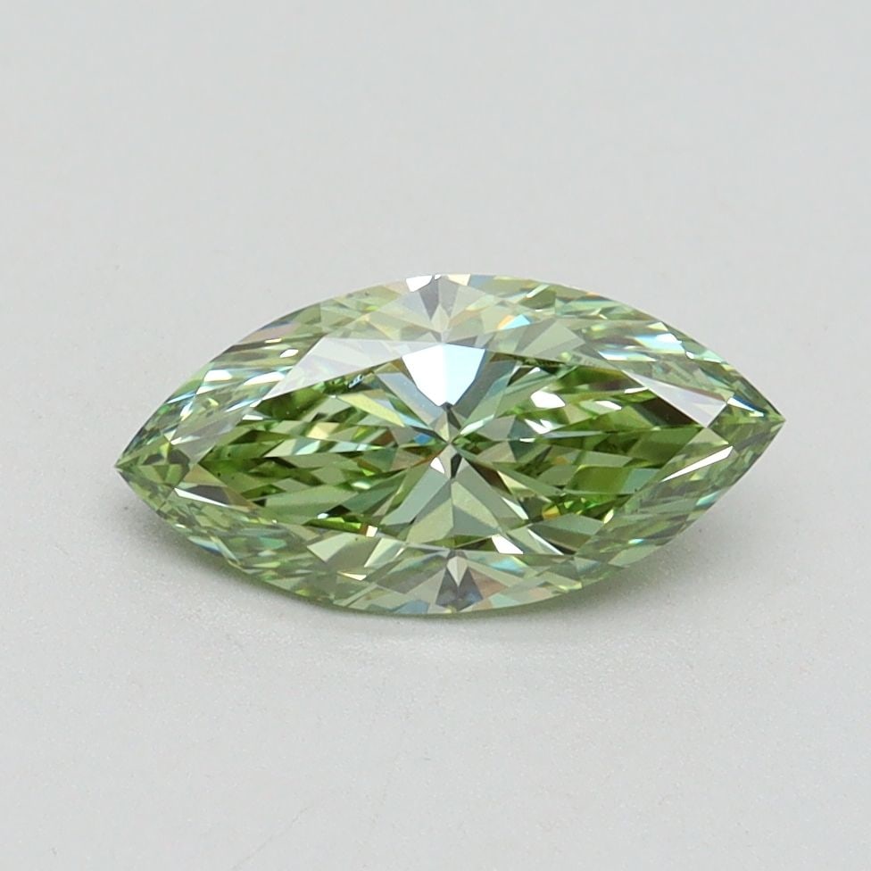 Loose Diamond - MARQUISE 1.0ct Fancy Vivid Green VS1: Loose Diamond - MARQUISE 1.0ct Fancy Vivid Green VS1 Source: This is a real non-mined Diamond that has been grown in a lab Shape: MARQUISE Carats: 1.0 Color: Fancy Vivid Green Certification: IGI Video