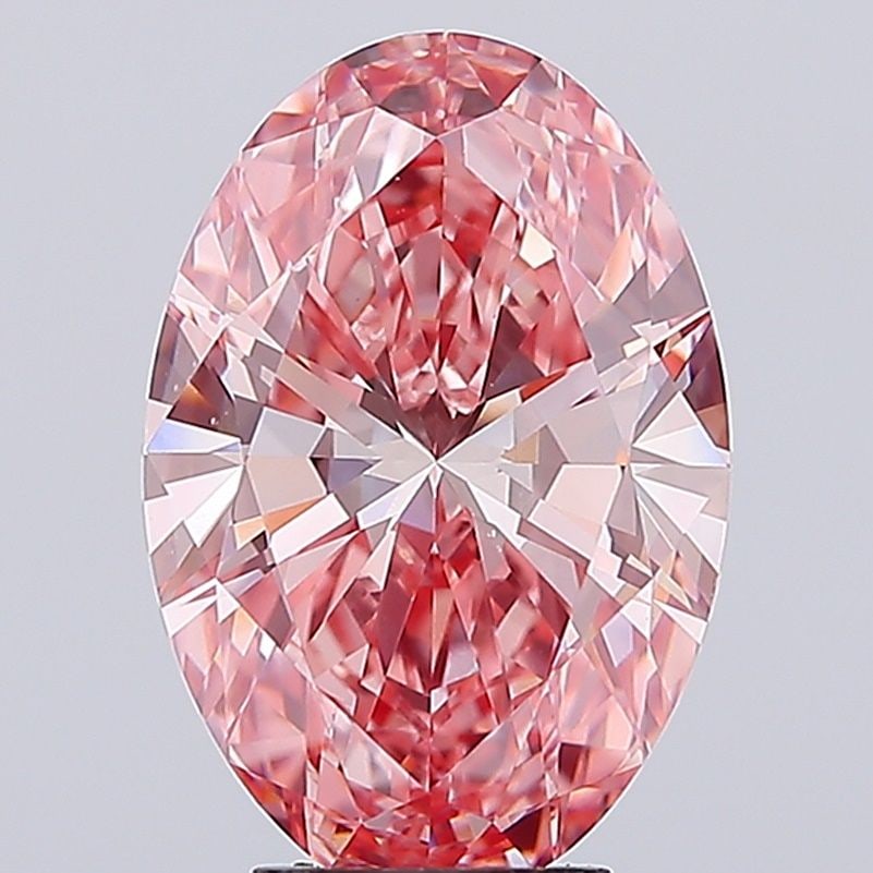 Loose Diamond - OVAL 5.02ct Fancy Vivid Pink VVS2: Loose Diamond - OVAL 5.02ct Fancy Vivid Pink VVS2 Source: This is a real non-mined Diamond that has been grown in a lab Shape: OVAL Carats: 5.02 Color: Fancy Vivid Pink Certification: IGI Video: