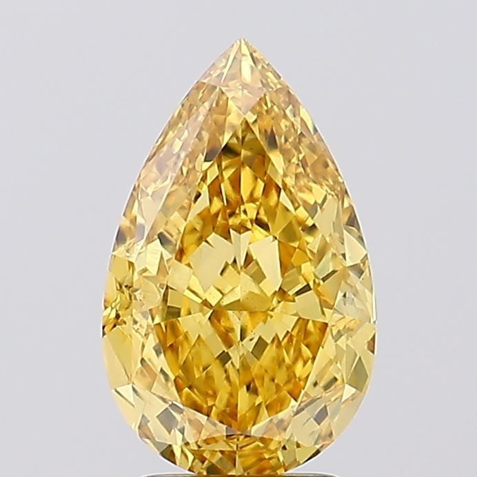 Loose Diamond - PEAR 3.1ct Fancy Vivid Yellow VS1: Loose Diamond - PEAR 3.1ct Fancy Vivid Yellow VS1 Source: This is a real non-mined Diamond that has been grown in a lab Shape: PEAR Carats: 3.1 Color: Fancy Vivid Yellow Certification: IGI Video: