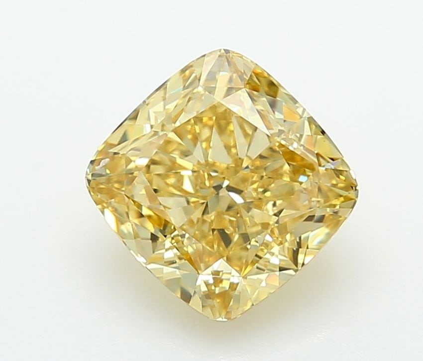 Loose Diamond - CUSHION MODIFIED 3.64ct Fancy Intense Yellow VS1: Loose Diamond - CUSHION MODIFIED 3.64ct Fancy Intense Yellow VS1 Source: This is a real non-mined Diamond that has been grown in a lab Shape: CUSHION MODIFIED Carats: 3.64 Color: Fancy Intense Yellow