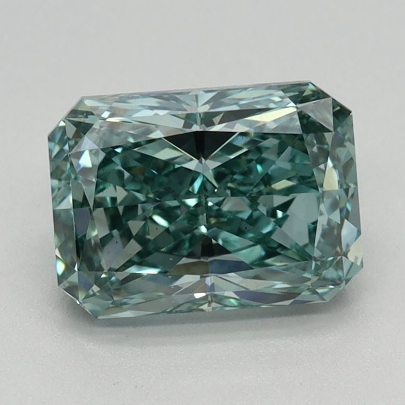 Loose Diamond - RADIANT 1.52ct Fancy Vivid Blue Green VS1: Loose Diamond - RADIANT 1.52ct Fancy Vivid Blue Green VS1 Source: This is a real non-mined Diamond that has been grown in a lab Shape: RADIANT Carats: 1.52 Color: Fancy Vivid Blue Green Certification:
