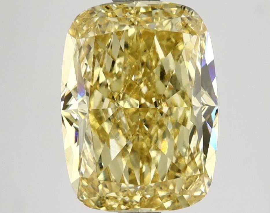 Loose Diamond - CUSHION MODIFIED 3.13ct Fancy Vivid Yellow VS2: Loose Diamond - CUSHION MODIFIED 3.13ct Fancy Vivid Yellow VS2 Source: This is a real non-mined Diamond that has been grown in a lab Shape: CUSHION MODIFIED Carats: 3.13 Color: Fancy Vivid Yellow Cert
