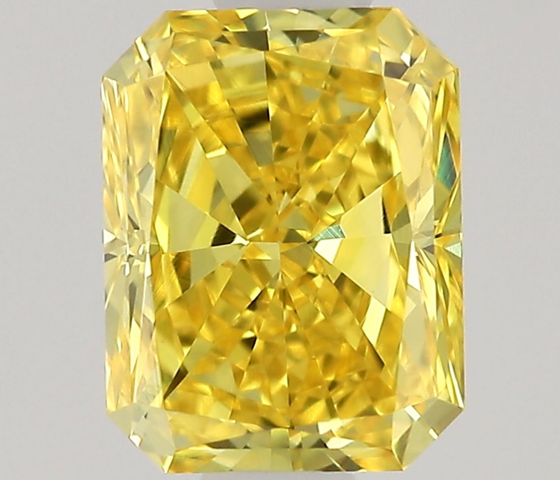 Loose Diamond - RADIANT 0.47ct Fancy Intense Yellow VS1: Loose Diamond - RADIANT 0.47ct Fancy Intense Yellow VS1 Source: This is a real non-mined Diamond that has been grown in a lab Shape: RADIANT Carats: 0.47 Color: Fancy Intense Yellow Certification: NON