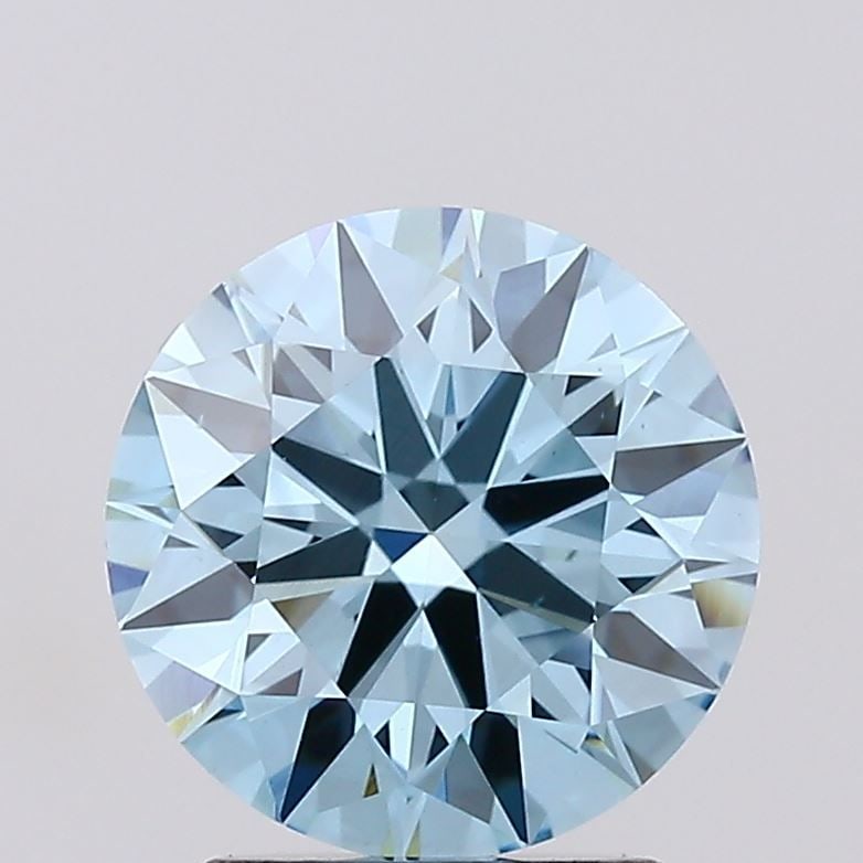 Loose Diamond - ROUND 2.04ct Fancy Vivid Blue VS1: Loose Diamond - ROUND 2.04ct Fancy Vivid Blue VS1 Source: This is a real non-mined Diamond that has been grown in a lab Shape: ROUND Carats: 2.04 Color: Fancy Vivid Blue Certification: IGI Video: