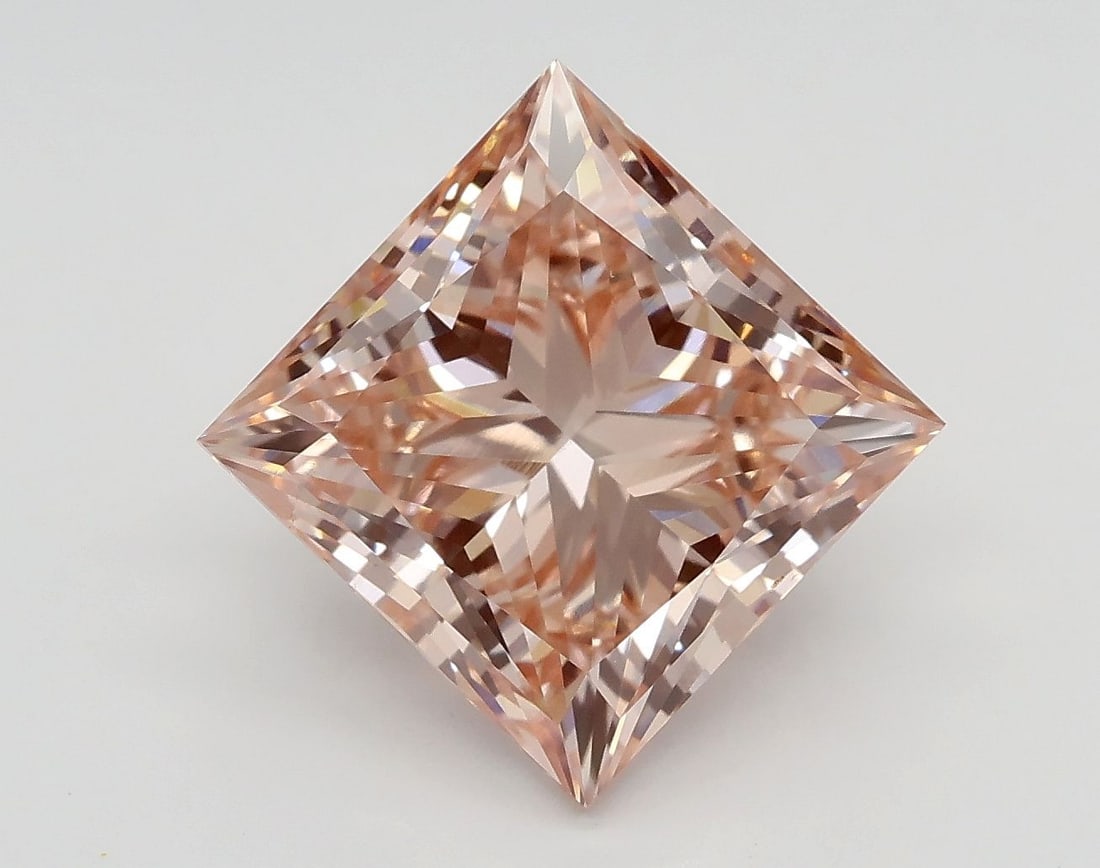Loose Diamond - PRINCESS 4.01ct Fancy Intense Brownish Pink VS1: Loose Diamond - PRINCESS 4.01ct Fancy Intense Brownish Pink VS1 Source: This is a real non-mined Diamond that has been grown in a lab Shape: PRINCESS Carats: 4.01 Color: Fancy Intense Brownish Pink Ce