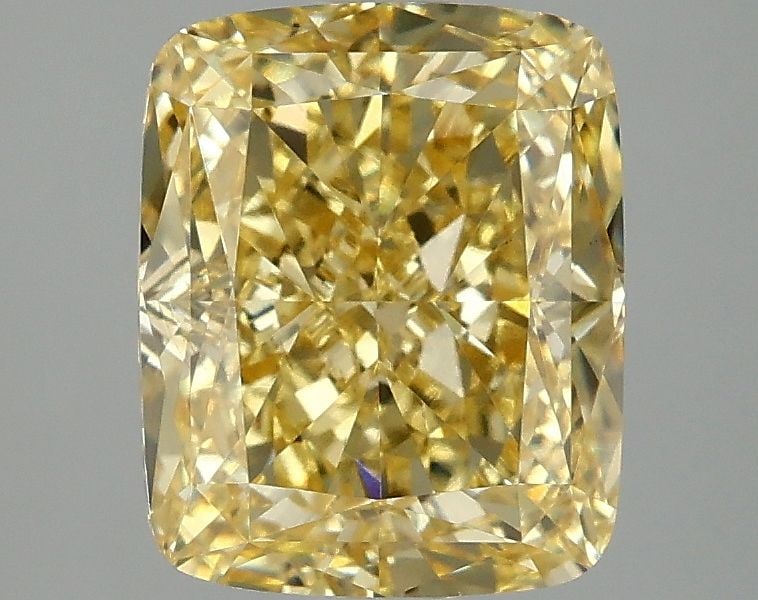 Loose Diamond - CUSHION MODIFIED 3.1ct Fancy Vivid Yellow VS1: Loose Diamond - CUSHION MODIFIED 3.1ct Fancy Vivid Yellow VS1 Source: This is a real non-mined Diamond that has been grown in a lab Shape: CUSHION MODIFIED Carats: 3.1 Color: Fancy Vivid Yellow