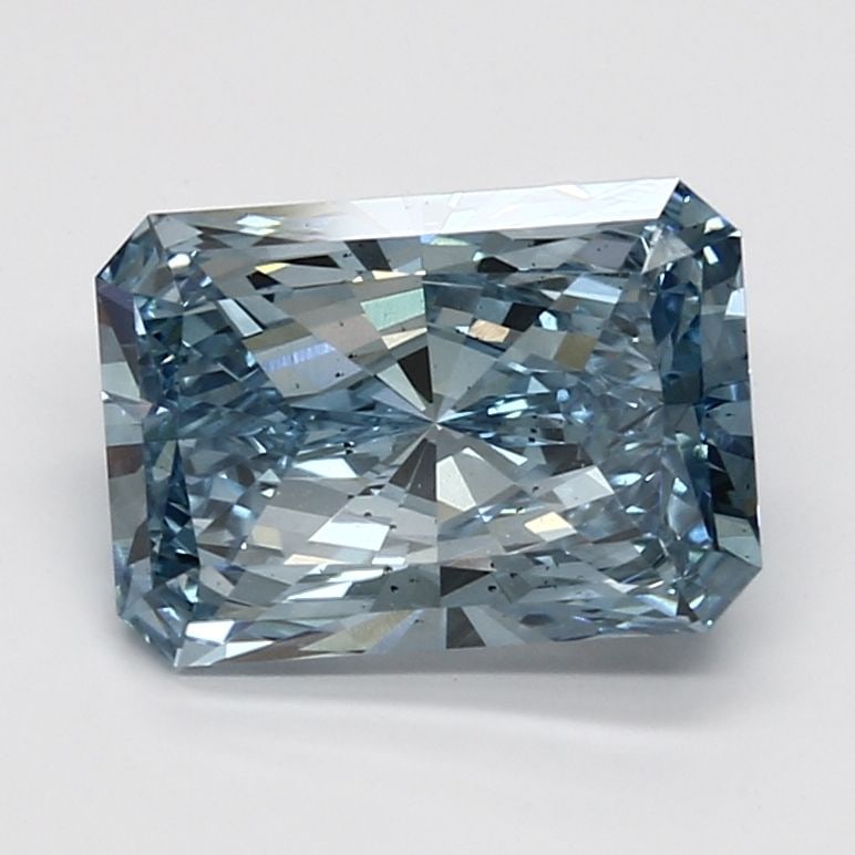 Loose Diamond - RADIANT 3.12ct Fancy Vivid Blue SI1: Loose Diamond - RADIANT 3.12ct Fancy Vivid Blue SI1 Source: This is a real non-mined Diamond that has been grown in a lab Shape: RADIANT Carats: 3.12 Color: Fancy Vivid Blue Certification: IGI