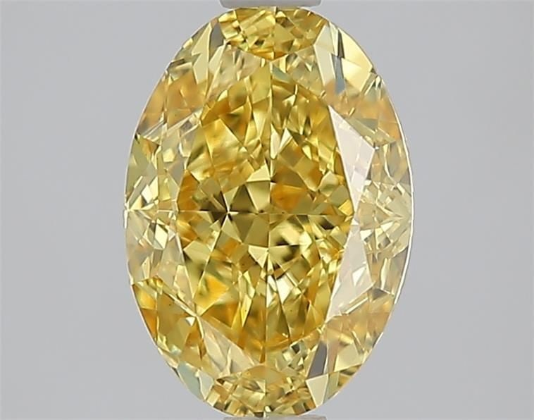 Loose Diamond - OVAL 2.1ct Fancy Vivid Yellow VS1: Loose Diamond - OVAL 2.1ct Fancy Vivid Yellow VS1 Source: This is a real non-mined Diamond that has been grown in a lab Shape: OVAL Carats: 2.1 Color: Fancy Vivid Yellow Certification: IGI Video: