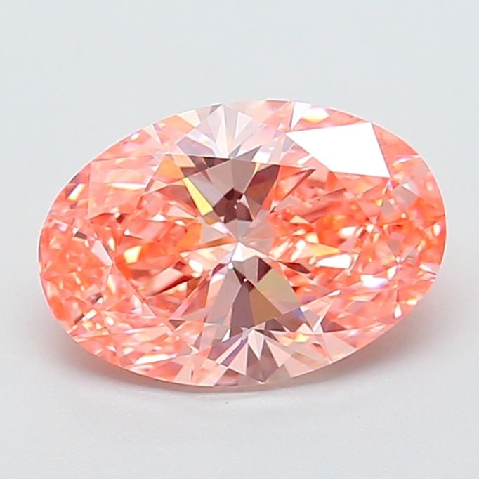 Loose Diamond - OVAL 2.52ct Fancy Vivid Pink VS1: Loose Diamond - OVAL 2.52ct Fancy Vivid Pink VS1 Source: This is a real non-mined Diamond that has been grown in a lab Shape: OVAL Carats: 2.52 Color: Fancy Vivid Pink Certification: IGI Video: