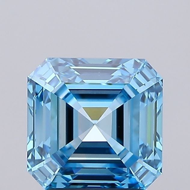 Loose Diamond - ASSCHER 2.02ct Fancy Vivid Blue VS1: Loose Diamond - ASSCHER 2.02ct Fancy Vivid Blue VS1 Source: This is a real non-mined Diamond that has been grown in a lab Shape: ASSCHER Carats: 2.02 Color: Fancy Vivid Blue Certification: IGI Video: