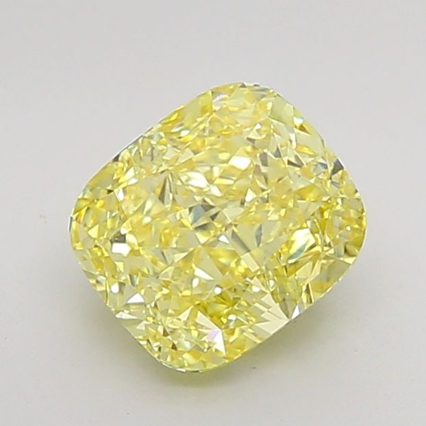 Loose Diamond - CUSHION MODIFIED 2.04ct Fancy Intense Yellow VVS2: Loose Diamond - CUSHION MODIFIED 2.04ct Fancy Intense Yellow VVS2 Source: This is a real non-mined Diamond that has been grown in a lab Shape: CUSHION MODIFIED Carats: 2.04 Color: Fancy Intense Yellow