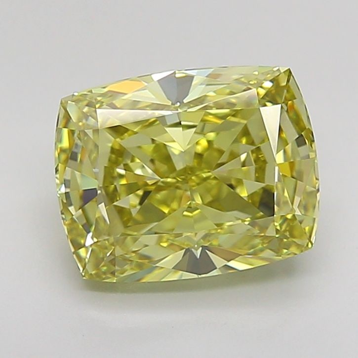 Loose Diamond - CUSHION MODIFIED 3.05ct Fancy Yellow VVS2: Loose Diamond - CUSHION MODIFIED 3.05ct Fancy Yellow VVS2 Source: This is a real non-mined Diamond that has been grown in a lab Shape: CUSHION MODIFIED Carats: 3.05 Color: Fancy Yellow Certification:
