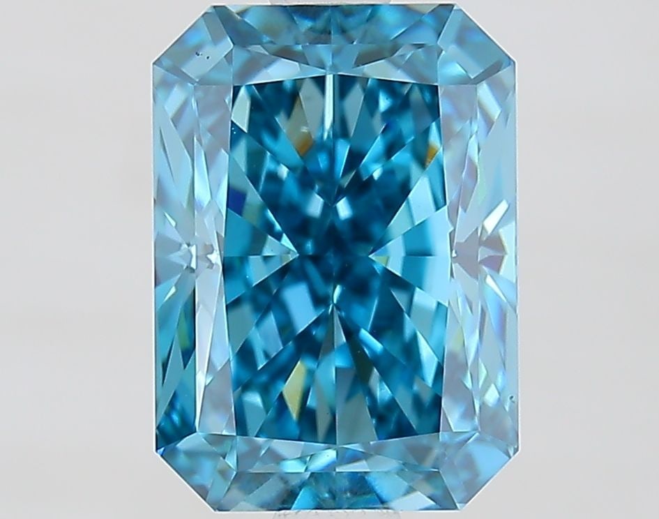 Loose Diamond - RADIANT 2.27ct Fancy Vivid Blue VVS2: Loose Diamond - RADIANT 2.27ct Fancy Vivid Blue VVS2 Source: This is a real non-mined Diamond that has been grown in a lab Shape: RADIANT Carats: 2.27 Color: Fancy Vivid Blue Certification: IGI Video: