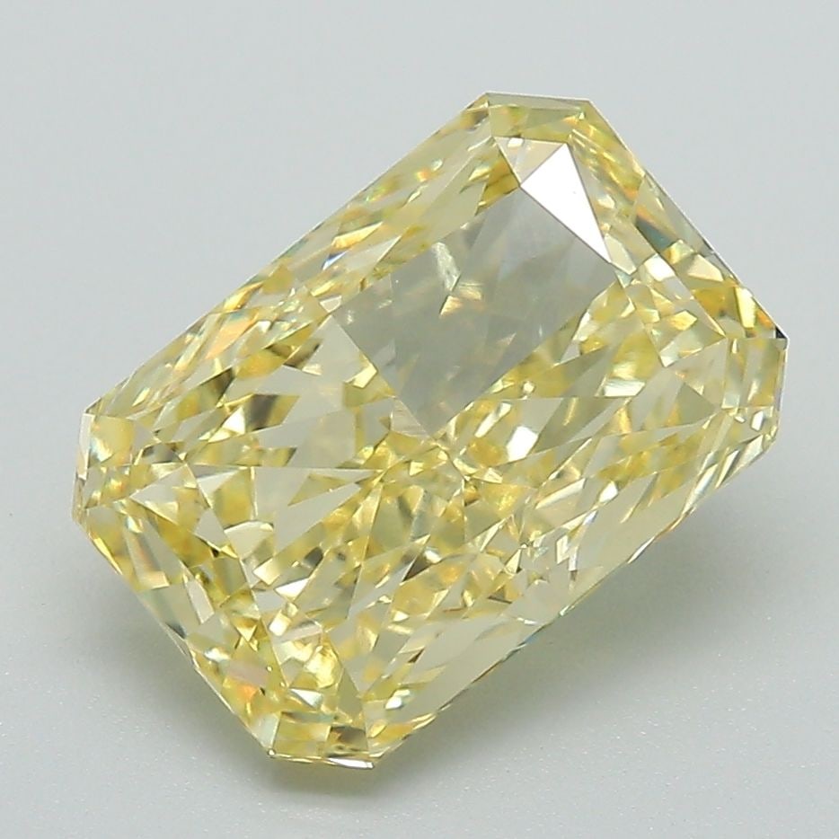 Loose Diamond - RADIANT 3.45ct Fancy Vivid Yellow VS1: Loose Diamond - RADIANT 3.45ct Fancy Vivid Yellow VS1 Source: This is a real non-mined Diamond that has been grown in a lab Shape: RADIANT Carats: 3.45 Color: Fancy Vivid Yellow Certification: IGI Vid