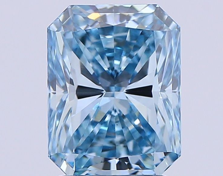 Loose Diamond - RADIANT 2.17ct Fancy Vivid Blue VS1: Loose Diamond - RADIANT 2.17ct Fancy Vivid Blue VS1 Source: This is a real non-mined Diamond that has been grown in a lab Shape: RADIANT Carats: 2.17 Color: Fancy Vivid Blue Certification: NONE Video: