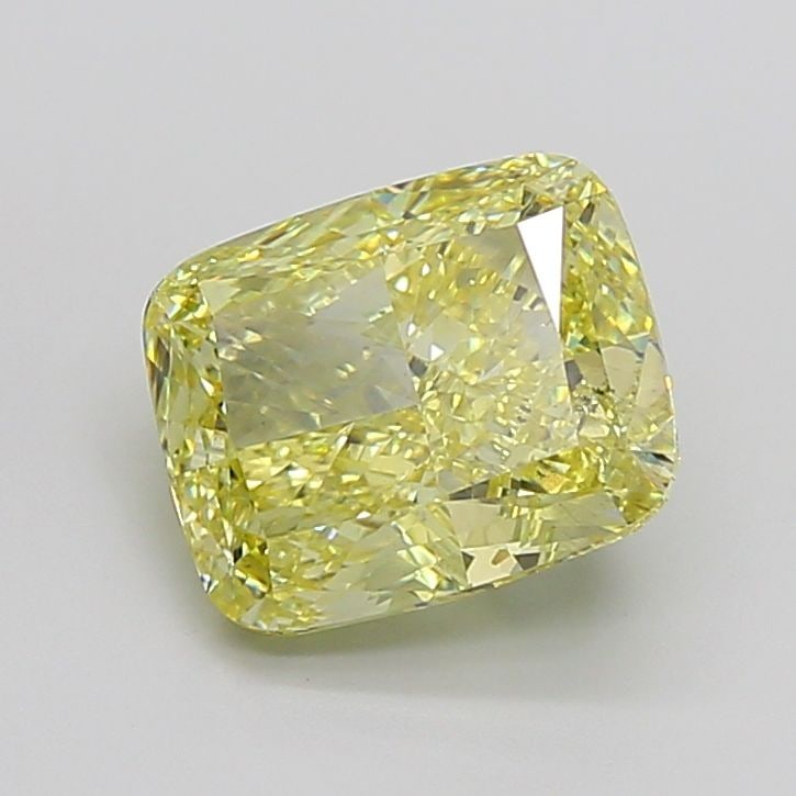 Loose Diamond - CUSHION MODIFIED 5.38ct Fancy Intense Yellow VS2: Loose Diamond - CUSHION MODIFIED 5.38ct Fancy Intense Yellow VS2 Source: This is a real non-mined Diamond that has been grown in a lab Shape: CUSHION MODIFIED Carats: 5.38 Color: Fancy Intense Yellow