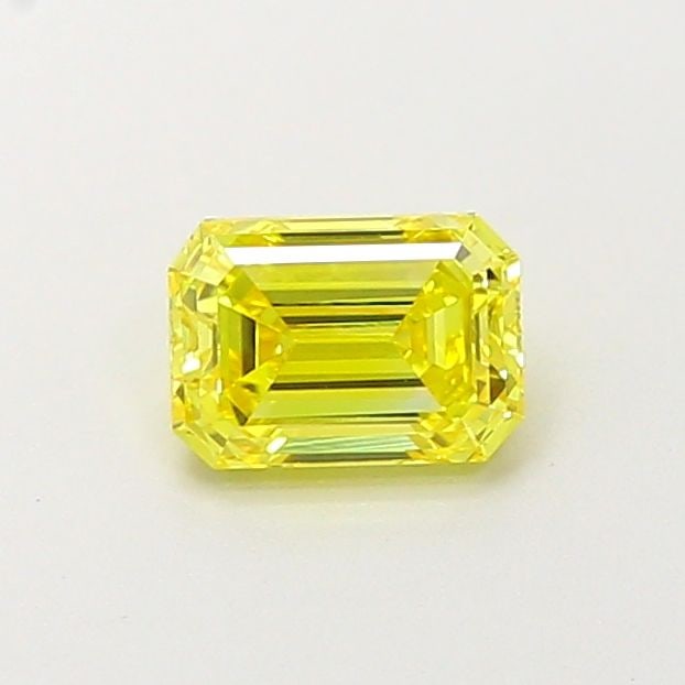 Loose Diamond - EMERALD 0.54ct Fancy Vivid Yellow VVS2: Loose Diamond - EMERALD 0.54ct Fancy Vivid Yellow VVS2 Source: This is a real non-mined Diamond that has been grown in a lab Shape: EMERALD Carats: 0.54 Color: Fancy Vivid Yellow Certification: IGI Vi
