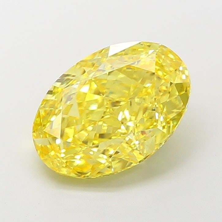 Loose Diamond - OVAL 5.41ct Fancy Vivid Yellow VS1: Loose Diamond - OVAL 5.41ct Fancy Vivid Yellow VS1 Source: This is a real non-mined Diamond that has been grown in a lab Shape: OVAL Carats: 5.41 Color: Fancy Vivid Yellow Certification: IGI Video: