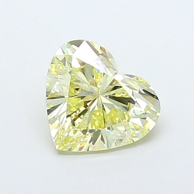 Loose Diamond - HEART 2.59ct Fancy Light Yellow VS1: Loose Diamond - HEART 2.59ct Fancy Light Yellow VS1 Source: This is a real non-mined Diamond that has been grown in a lab Shape: HEART Carats: 2.59 Color: Fancy Light Yellow Certification: IGI Video: