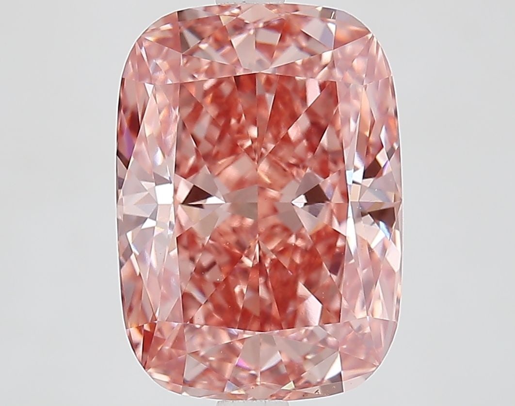 Loose Diamond - CUSHION MODIFIED 4.86ct Fancy Vivid Brownish Pink VVS2: Loose Diamond - CUSHION MODIFIED 4.86ct Fancy Vivid Brownish Pink VVS2 Source: This is a real non-mined Diamond that has been grown in a lab Shape: CUSHION MODIFIED Carats: 4.86 Color: Fancy Vivid Bro