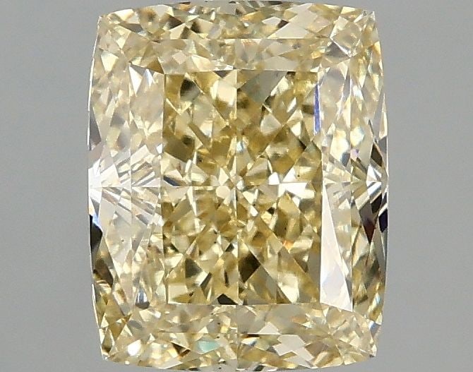 Loose Diamond - CUSHION MODIFIED 2.06ct Fancy Yellow VS2: Loose Diamond - CUSHION MODIFIED 2.06ct Fancy Yellow VS2 Source: This is a real non-mined Diamond that has been grown in a lab Shape: CUSHION MODIFIED Carats: 2.06 Color: Fancy Yellow Certification: I