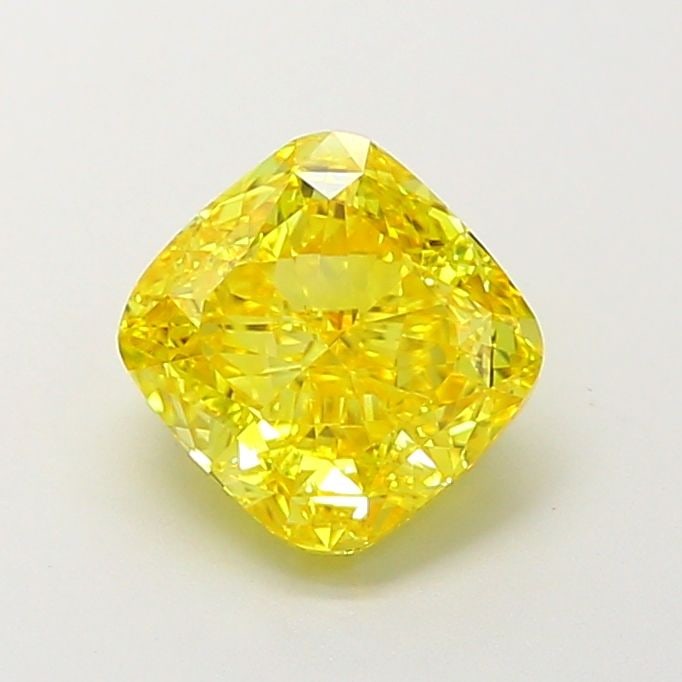 Loose Diamond - CUSHION MODIFIED 1.97ct Fancy Vivid Yellow VVS2 (1 of 1)