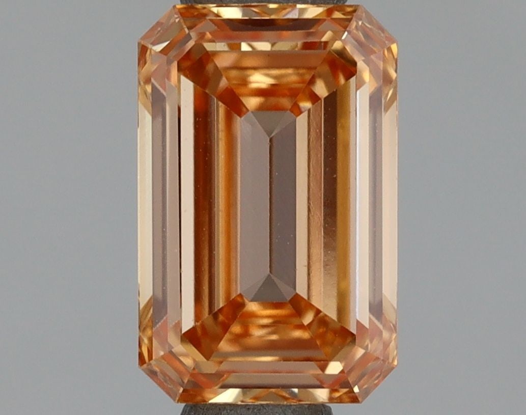Loose Diamond - EMERALD 1.01ct Fancy Vivid Orange VS1: Loose Diamond - EMERALD 1.01ct Fancy Vivid Orange VS1 Source: This is a real non-mined Diamond that has been grown in a lab Shape: EMERALD Carats: 1.01 Color: Fancy Vivid Orange Certification: NONE Vi