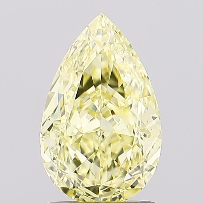 Loose Diamond - PEAR 1.51ct Fancy Intense Yellow VS2: Loose Diamond - PEAR 1.51ct Fancy Intense Yellow VS2 Source: This is a real non-mined Diamond that has been grown in a lab Shape: PEAR Carats: 1.51 Color: Fancy Intense Yellow Certification: IGI Video