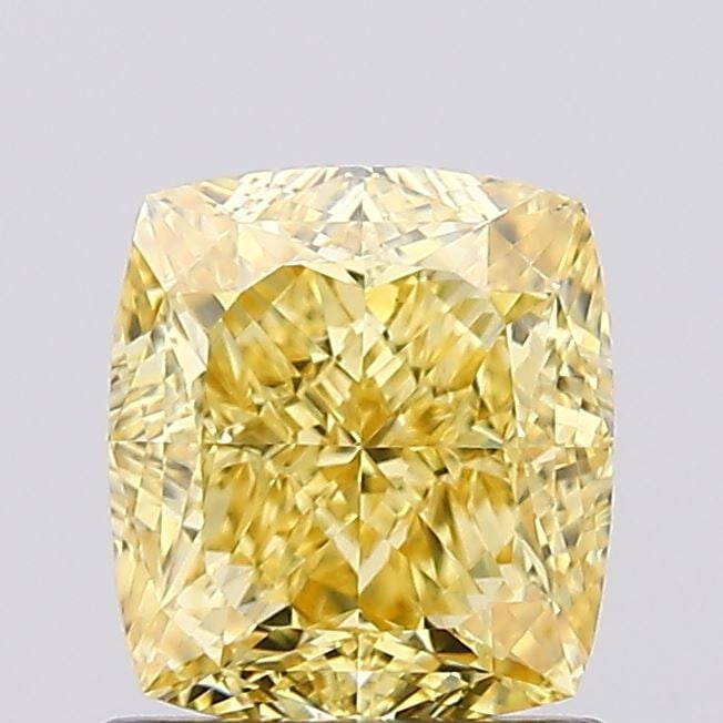 Loose Diamond - CUSHION MODIFIED 1.22ct Fancy Intense Yellow VVS2: Loose Diamond - CUSHION MODIFIED 1.22ct Fancy Intense Yellow VVS2 Source: This is a real non-mined Diamond that has been grown in a lab Shape: CUSHION MODIFIED Carats: 1.22 Color: Fancy Intense Yellow