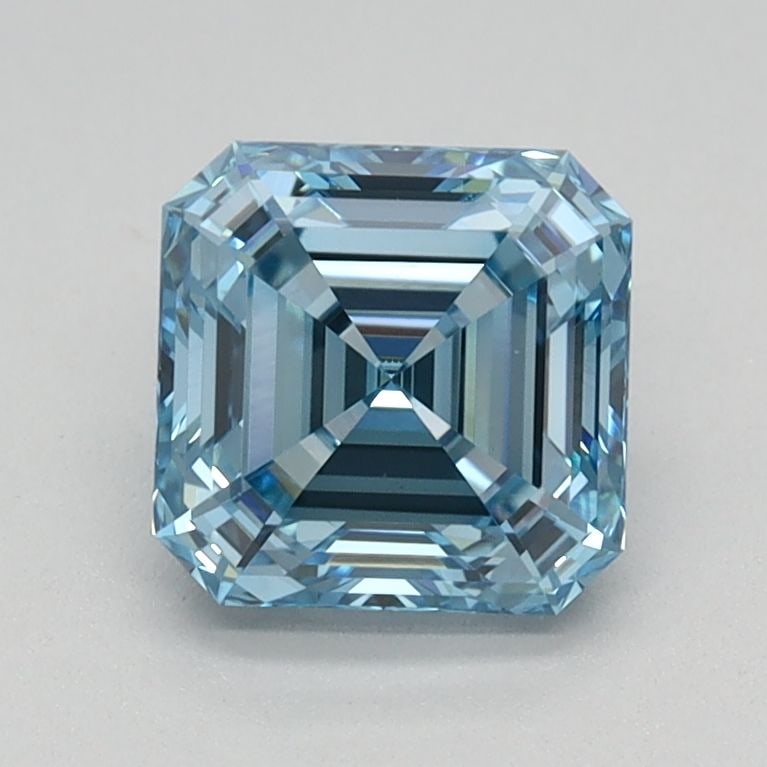 Loose Diamond - SQUARE EMERALD 1.05ct Fancy Intense Blue VVS2 (1 of 1)