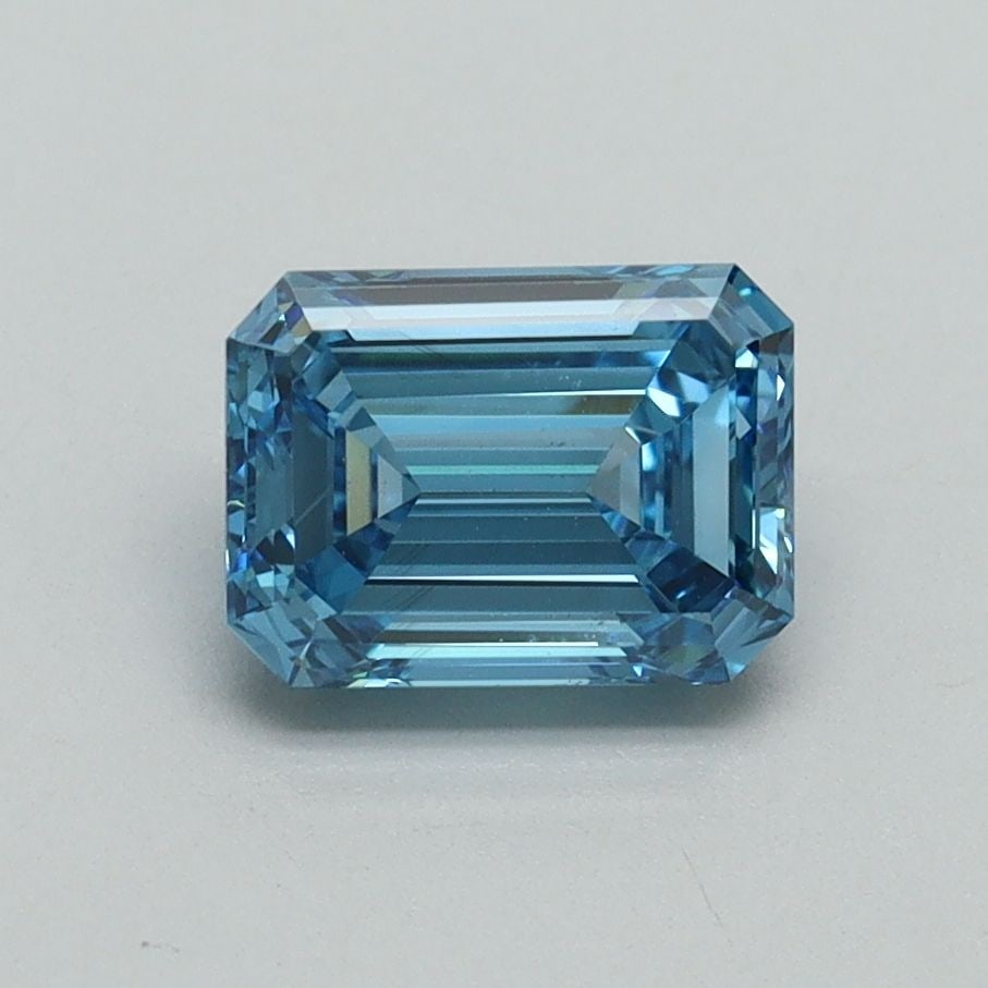 Loose Diamond - EMERALD 1.15ct Fancy Vivid Blue VS2: Loose Diamond - EMERALD 1.15ct Fancy Vivid Blue VS2 Source: This is a real non-mined Diamond that has been grown in a lab Shape: EMERALD Carats: 1.15 Color: Fancy Vivid Blue Certification: IGI Video: