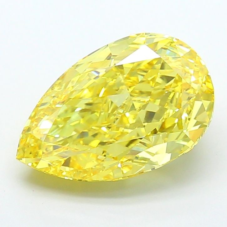 Loose Diamond - PEAR 8.23ct Fancy Vivid Yellow VS1: Loose Diamond - PEAR 8.23ct Fancy Vivid Yellow VS1 Source: This is a real non-mined Diamond that has been grown in a lab Shape: PEAR Carats: 8.23 Color: Fancy Vivid Yellow Certification: IGI Video: