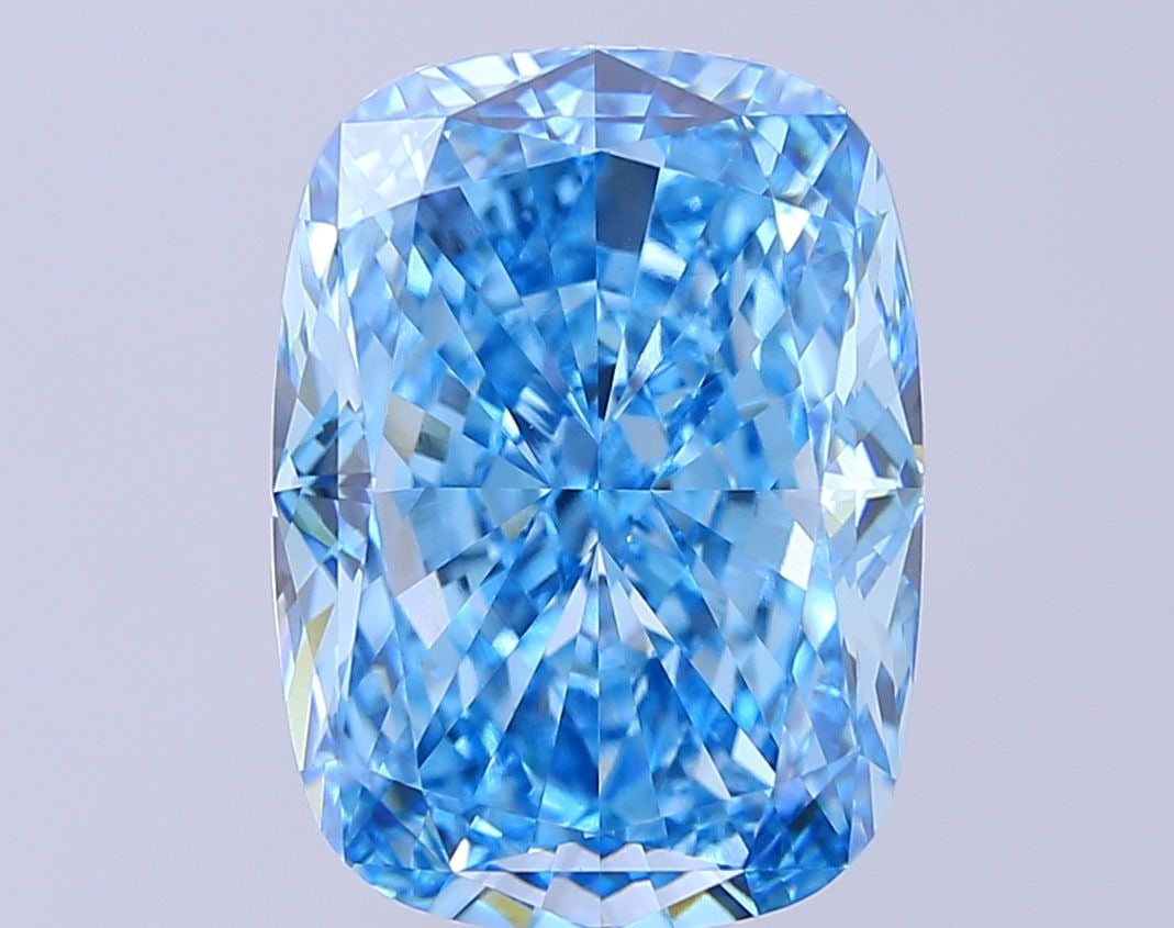 Loose Diamond - CUSHION MODIFIED 10.01ct Fancy Vivid Blue VVS2: Loose Diamond - CUSHION MODIFIED 10.01ct Fancy Vivid Blue VVS2 Source: This is a real non-mined Diamond that has been grown in a lab Shape: CUSHION MODIFIED Carats: 10.01 Color: Fancy Vivid Blue Certi
