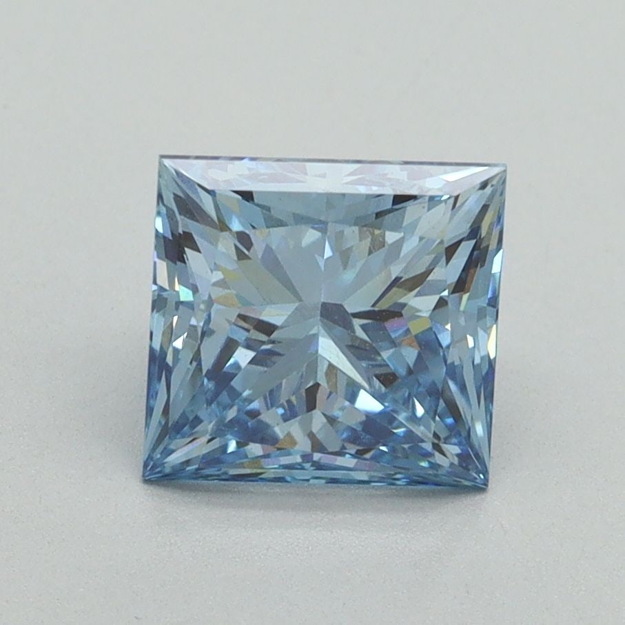 Loose Diamond - PRINCESS 1.88ct Fancy Vivid Blue VS1: Loose Diamond - PRINCESS 1.88ct Fancy Vivid Blue VS1 Source: This is a real non-mined Diamond that has been grown in a lab Shape: PRINCESS Carats: 1.88 Color: Fancy Vivid Blue Certification: IGI Video
