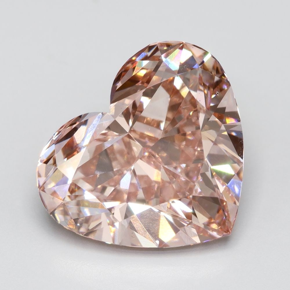 Loose Diamond - HEART 5.13ct Fancy Intense Pink VS1: Loose Diamond - HEART 5.13ct Fancy Intense Pink VS1 Source: This is a real non-mined Diamond that has been grown in a lab Shape: HEART Carats: 5.13 Color: Fancy Intense Pink Certification: NONE Video: