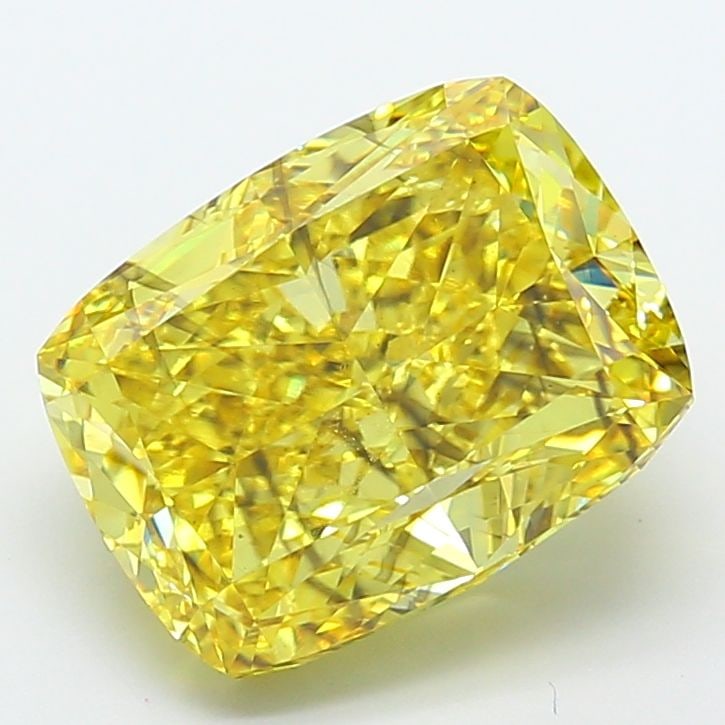 Loose Diamond - CUSHION MODIFIED 10.09ct Fancy Vivid Yellow SI1: Loose Diamond - CUSHION MODIFIED 10.09ct Fancy Vivid Yellow SI1 Source: This is a real non-mined Diamond that has been grown in a lab Shape: CUSHION MODIFIED Carats: 10.09 Color: Fancy Vivid Yellow Ce