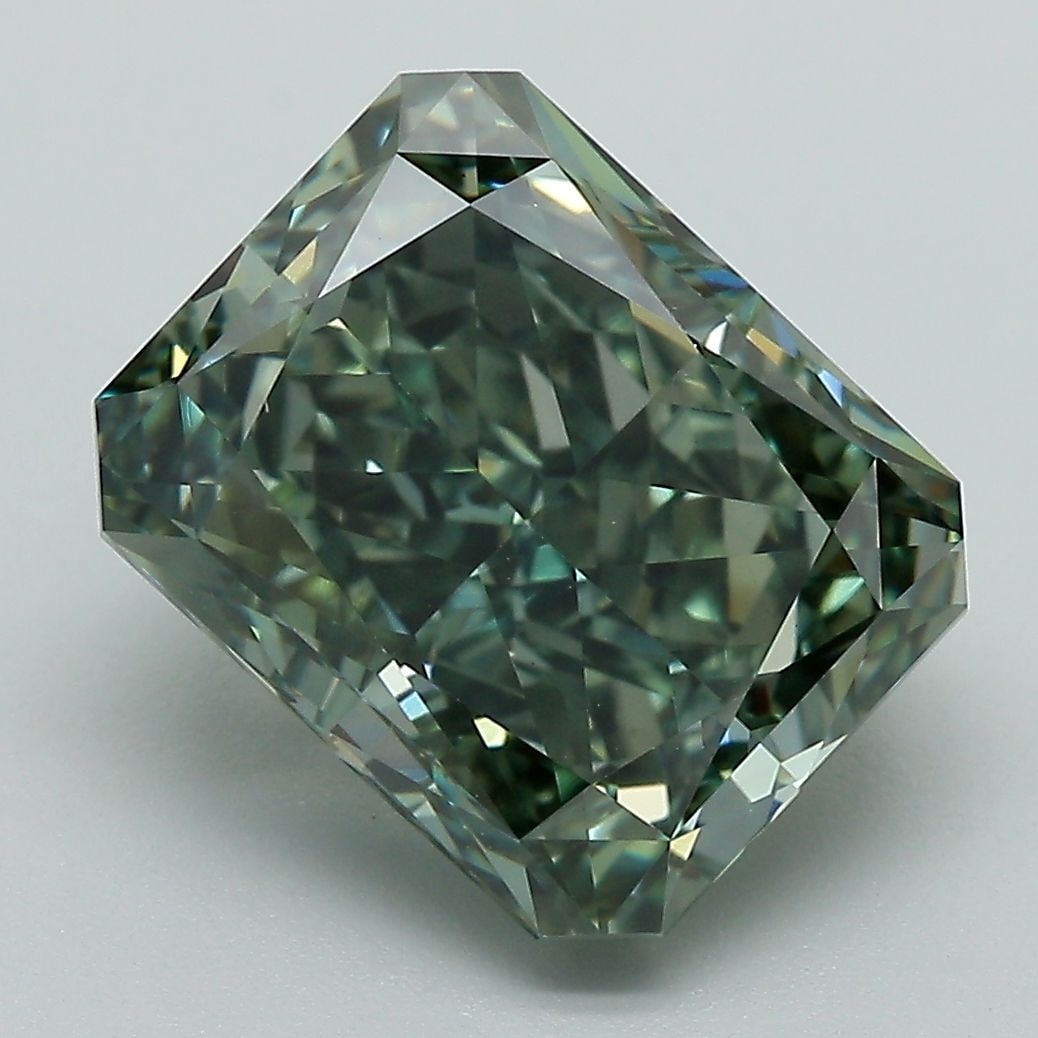 Loose Diamond - RADIANT 5.93ct Fancy Vivid Green VS1: Loose Diamond - RADIANT 5.93ct Fancy Vivid Green VS1 Source: This is a real non-mined Diamond that has been grown in a lab Shape: RADIANT Carats: 5.93 Color: Fancy Vivid Green Certification: IGI Video