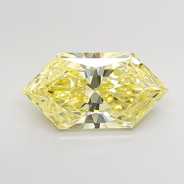 Loose Diamond - HEXAGONAL 2.08ct Fancy Yellow VS1: Loose Diamond - HEXAGONAL 2.08ct Fancy Yellow VS1 Source: This is a real non-mined Diamond that has been grown in a lab Shape: HEXAGONAL Carats: 2.08 Color: Fancy Yellow Certification: IGI Video: