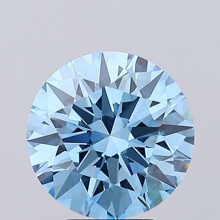 Ideal Loose Diamond - ROUND 4.1ct Fancy Vivid Blue VS1: Ideal Loose Diamond - ROUND 4.1ct Fancy Vivid Blue VS1 Source: This is a real non-mined Diamond that has been grown in a lab Shape: ROUND Carats: 4.1 Color: Fancy Vivid Blue Certification: IGI Video: