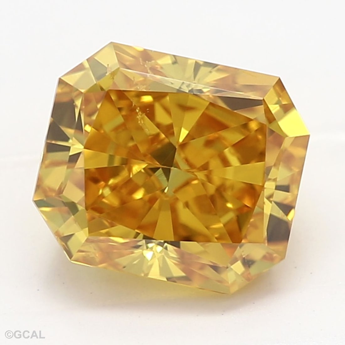 Loose Diamond - RADIANT 1.27ct Fancy Vivid Yellow SI2: Loose Diamond - RADIANT 1.27ct Fancy Vivid Yellow SI2 Source: This is a real non-mined Diamond that has been grown in a lab Shape: RADIANT Carats: 1.27 Color: Fancy Vivid Yellow Certification: GCAL Th