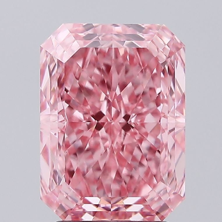 Loose Diamond - RADIANT 3.06ct Fancy Vivid Pink VS1: Loose Diamond - RADIANT 3.06ct Fancy Vivid Pink VS1 Source: This is a real non-mined Diamond that has been grown in a lab Shape: RADIANT Carats: 3.06 Color: Fancy Vivid Pink Certification: IGI Video:
