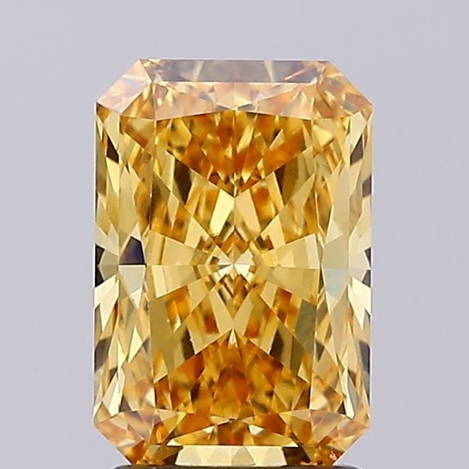Loose Diamond - RADIANT 2.03ct Fancy Vivid Yellow VVS2: Loose Diamond - RADIANT 2.03ct Fancy Vivid Yellow VVS2 Source: This is a real non-mined Diamond that has been grown in a lab Shape: RADIANT Carats: 2.03 Color: Fancy Vivid Yellow Certification: IGI Vi
