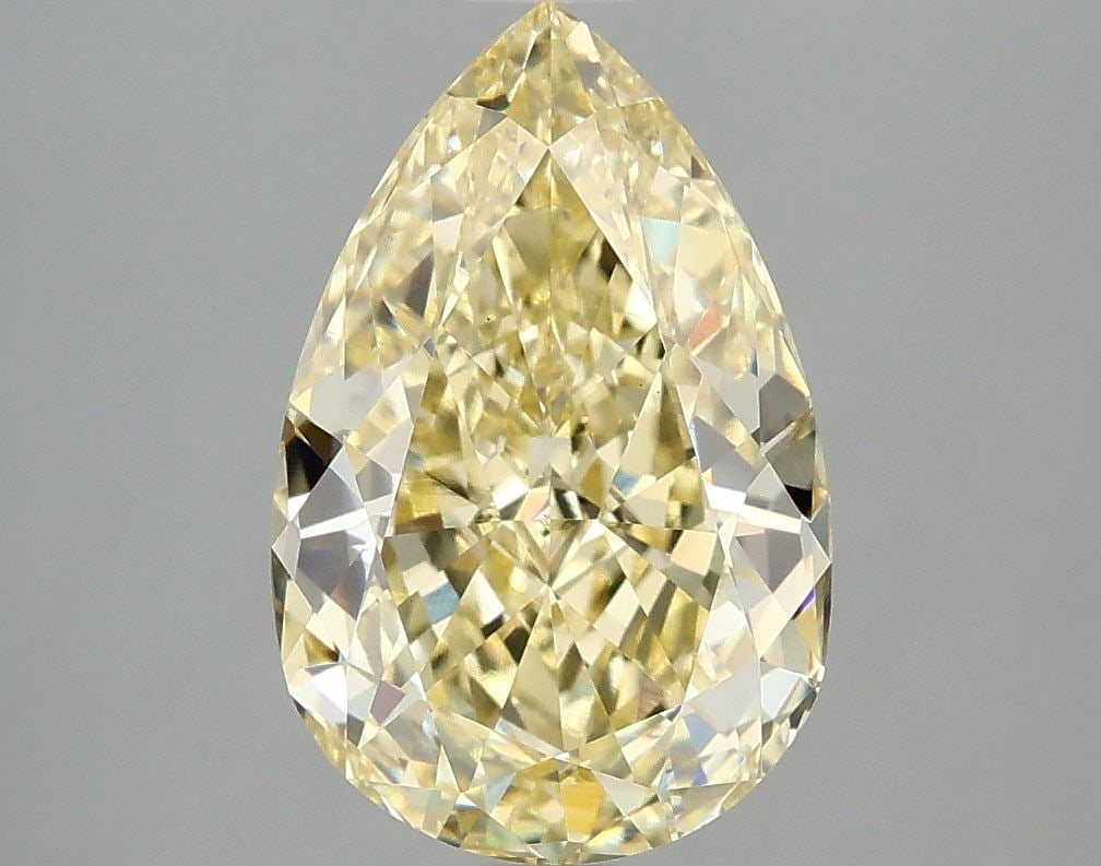 Loose Diamond - PEAR 3.1ct Fancy Intense Yellow VS1: Loose Diamond - PEAR 3.1ct Fancy Intense Yellow VS1 Source: This is a real non-mined Diamond that has been grown in a lab Shape: PEAR Carats: 3.1 Color: Fancy Intense Yellow Certification: IGI Video: