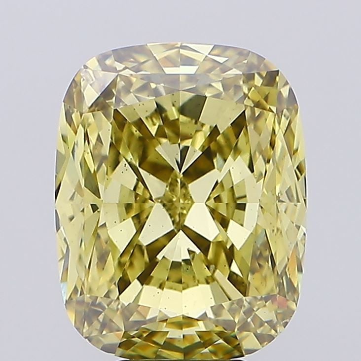 Loose Diamond - CUSHION MODIFIED 10.03ct Fancy Intense Grayish Yellow VS2: Loose Diamond - CUSHION MODIFIED 10.03ct Fancy Intense Grayish Yellow VS2 Source: This is a real non-mined Diamond that has been grown in a lab Shape: CUSHION MODIFIED Carats: 10.03 Color: Fancy Inten