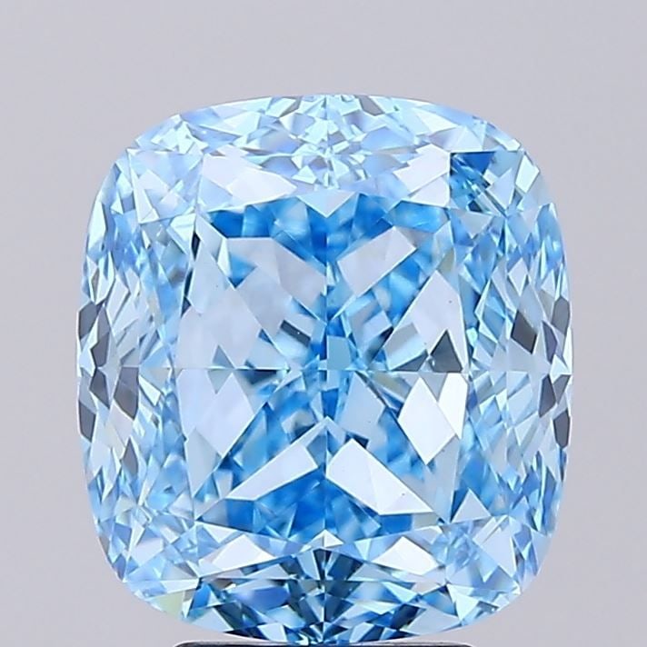 Loose Diamond - CUSHION MODIFIED 5.09ct Fancy Vivid Blue VS1: Loose Diamond - CUSHION MODIFIED 5.09ct Fancy Vivid Blue VS1 Source: This is a real non-mined Diamond that has been grown in a lab Shape: CUSHION MODIFIED Carats: 5.09 Color: Fancy Vivid Blue Certific