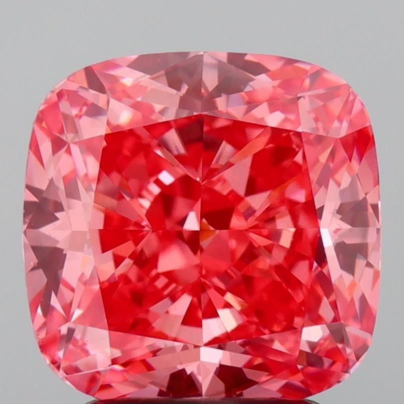Loose Diamond - CUSHION MODIFIED 2.79ct Fancy Vivid Pink VS2: Loose Diamond - CUSHION MODIFIED 2.79ct Fancy Vivid Pink VS2 Source: This is a real non-mined Diamond that has been grown in a lab Shape: CUSHION MODIFIED Carats: 2.79 Color: Fancy Vivid Pink Certific