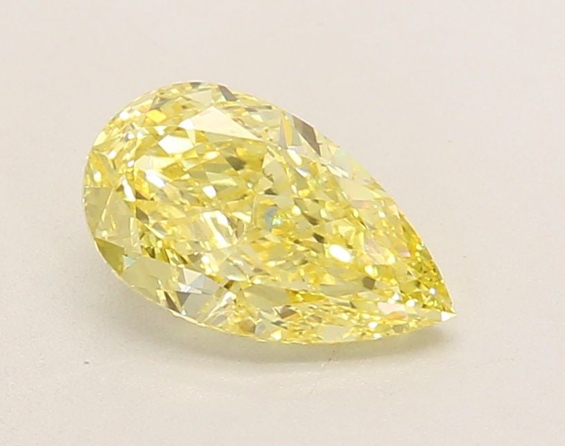 Loose Diamond - PEAR 1.18ct Fancy Intense Yellow VS1: Loose Diamond - PEAR 1.18ct Fancy Intense Yellow VS1 Source: This is a real non-mined Diamond that has been grown in a lab Shape: PEAR Carats: 1.18 Color: Fancy Intense Yellow Certification: IGI Video