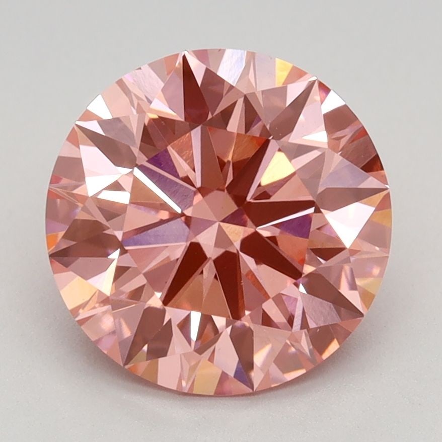 Ideal Loose Diamond - ROUND 2.48ct Fancy Vivid Pink VS1: Ideal Loose Diamond - ROUND 2.48ct Fancy Vivid Pink VS1 Source: This is a real non-mined Diamond that has been grown in a lab Shape: ROUND Carats: 2.48 Color: Fancy Vivid Pink Certification: IGI