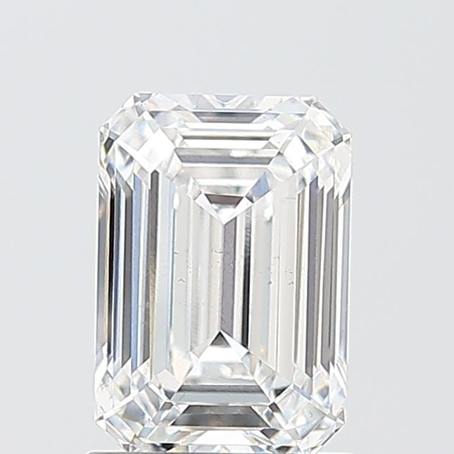 Loose Diamond - EMERALD 1.52ct E VS2: Loose Diamond - EMERALD 1.52ct E VS2 Source: This is a real non-mined Diamond that has been grown in a lab Shape: EMERALD Carats: 1.52 Color: E Clarity: VS2 Certification: IGI Video: