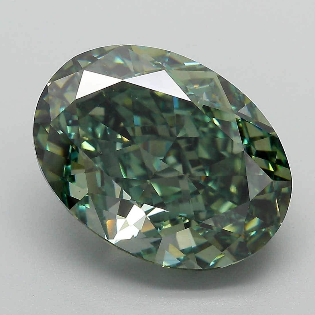 Loose Diamond - OVAL 9.39ct Fancy Vivid Blue Green VS1 (1 of 1)